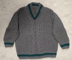 Вязаный пуловер джемпер