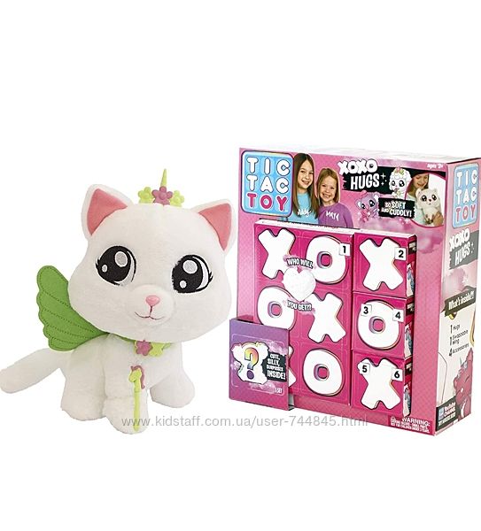 Tic Tac Toy XOXO Hugs Plush, Белый кот, плюшевый