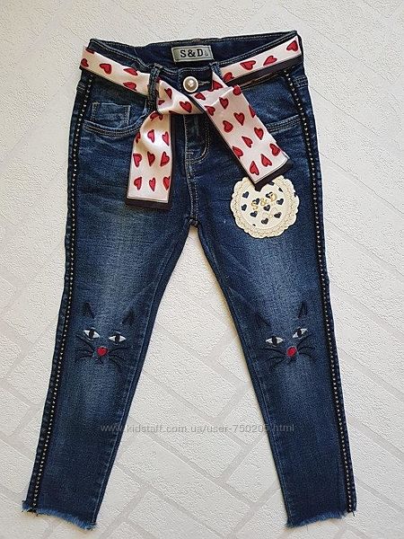 Нарядные джинсы для девочки 4-8 лет Венгрия
