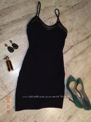 Черное бандажное платье Missguided-S