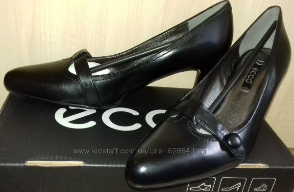 Классические черные женские туфли ECCO р. 39