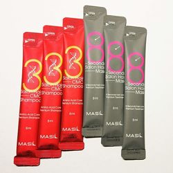 Пробники шампуня и маски MASIL 3 Salon Shampoo и 8 Seconds Salon Mask