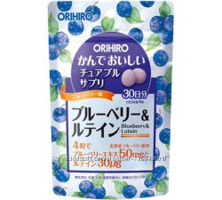 Черника и лютеин витамины для глаз ORIHIRO Япония в наличии