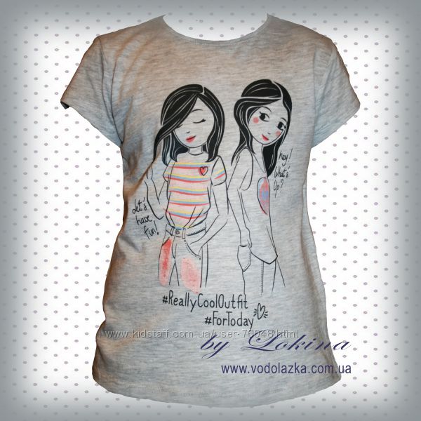 Тонкі, легеньки футболки для дівчаток H&M, Kiabi дешево