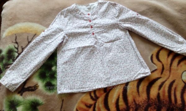 Легкая блузка на девочку хлопок б. у. рост 110-116