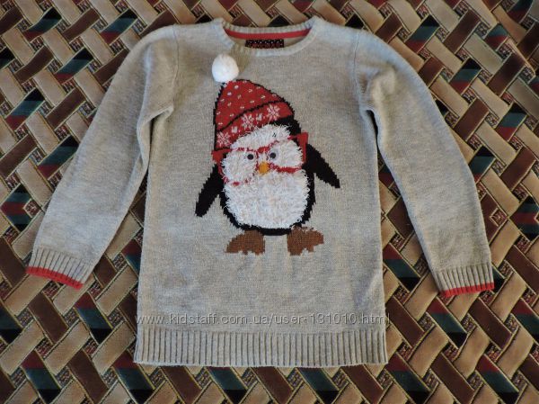 Новогодний свитерок с пингвином