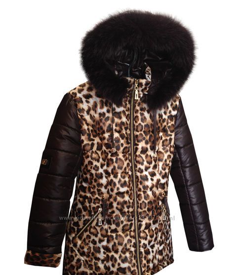 Молодежная зимняя куртка парка Лео для девочки