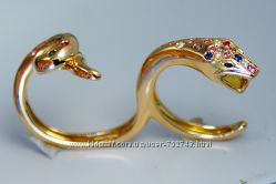 Золотое кольцо BOUCHERON 18К бриллианты, рубины, сапфиры 
