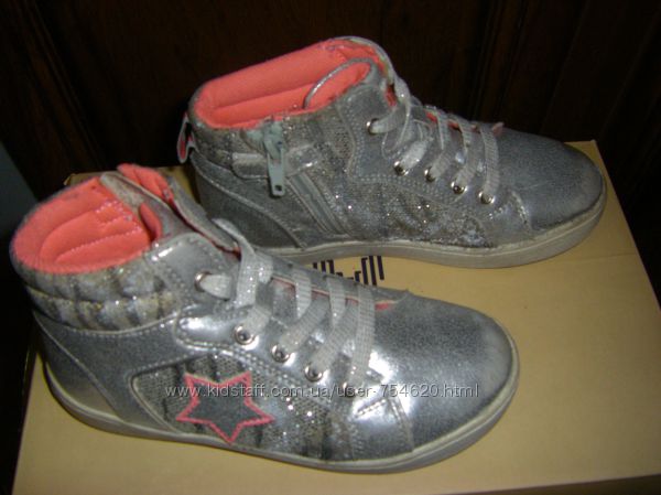 Серебристые ботинки Примиджи, фиолетовые сапожки в идеале, 19 - 19, 5  см  