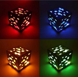 Светильник Куб Minecraft Майнкрафт Алмазная руда  с USB 