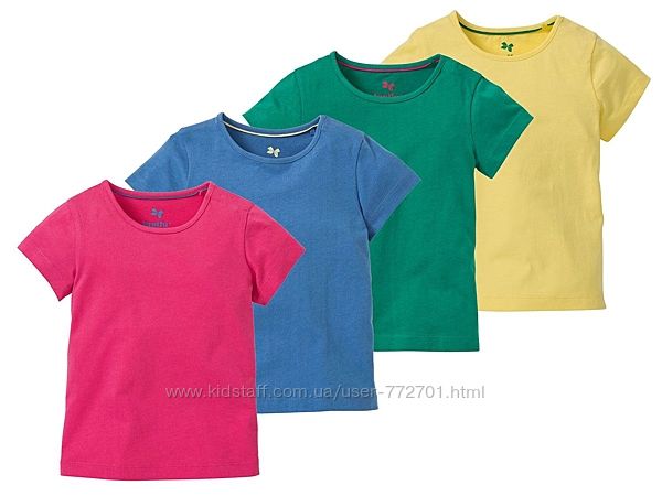 Яркая футболка для девочки Lupilu. 98-104, 110-116