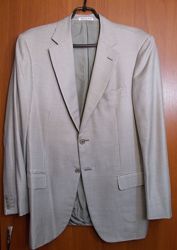 Пиджак пестрый бело-серый шелк-шерсть Pal Zileri Италия 52-54р