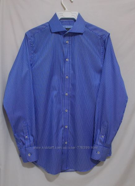 Новая рубашка дизайнерская в синюю полоску PAUL COSTELLOE 46-48р