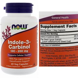 Индол-3 карбинол Indole-3-Carbinol, 60 шт, Now Foods