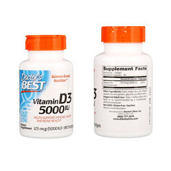 Витамин D3, 125мг 5000 IU Doctor&acutes Best 