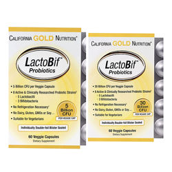 LactoBif, пробиотики, 5 и 30 млрдКОЕ, 60растительных капсул