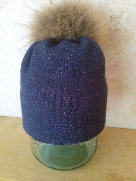 Шикарная шапка с натуральным мехом