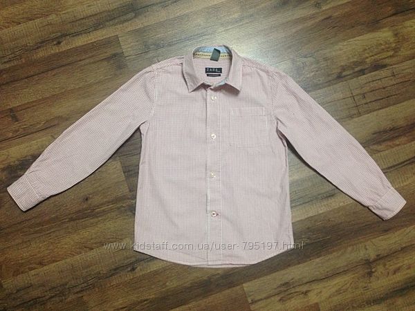 Рубашка для мальчика Zara, р. 116-122, 5-7лет, хлопок