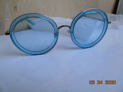 Голубые стильные круглые очки ZARA металлическая оправа Оригинал