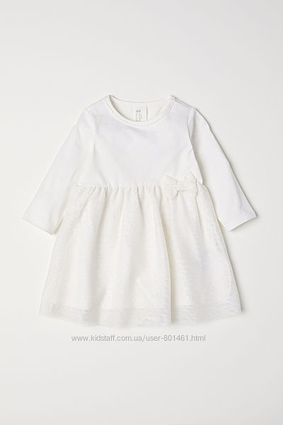 Белое нарядное платья  H&M 2 года
