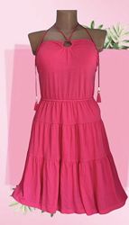 Яркое розовое платье  миди JUICY COUTURE, 