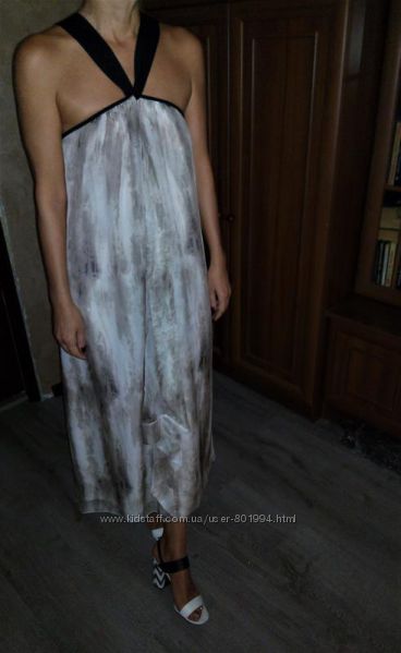 M&s limited collection шикарное  струящиеся платье-сарафан 