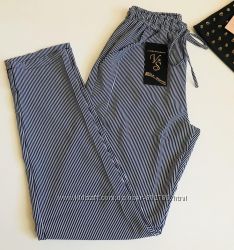 Женские летние брюки с карманами В мелкую полоску и клетку Ткань софт