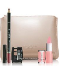 Givenchy Lip Liner Набор в косметичкекарандаш, точилка, блеск для губ