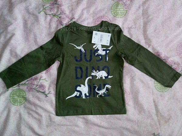Реглан  лонгслів з динозаврами  С&A