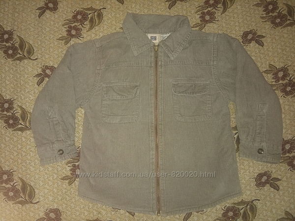 Рубашка вельветовая на флисовый подкладке, 3-4 года