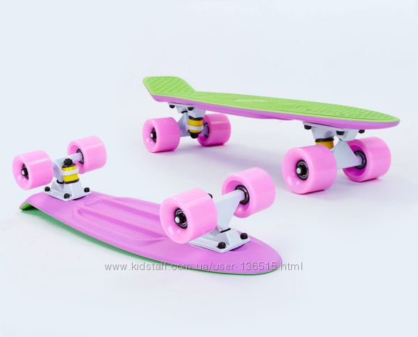 Самые качественные пенни борды Fish Skateboards двухцветные МАТОВЫЕ Новинка