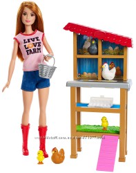 Лялька Барбі куряча ферма Barbie Chicken Farmer Doll & Playset фермер