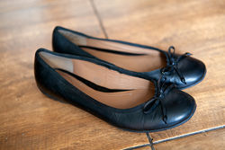 Туфли черные кожаные Кларкс р.6 -  38,5 -  25 см  Clarks