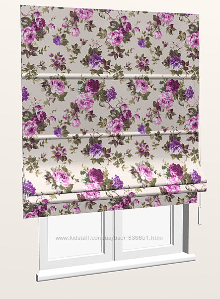 Римские шторы хлопковые с принтом 