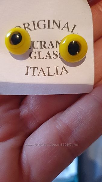 Серьги из муранского стекла