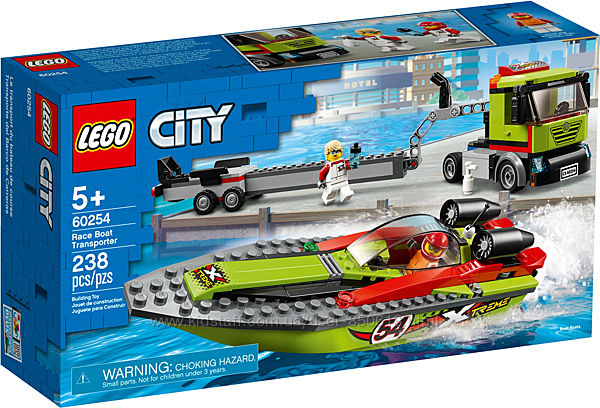 Конструктор LEGO City 60254 Транспортировщик скоростного катера