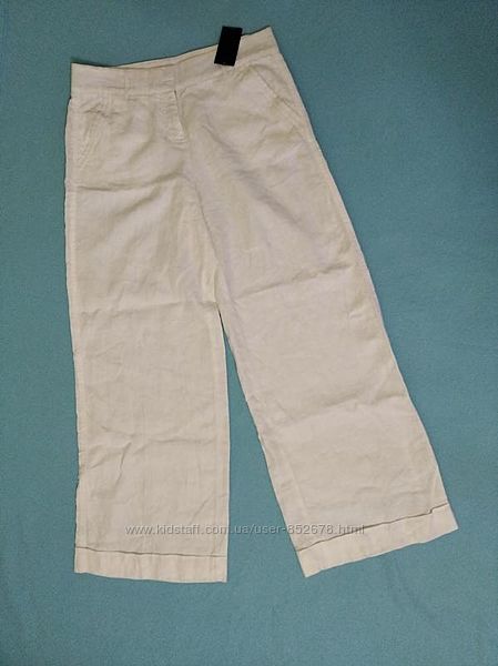 Новые штаны брюки льняные UK12 р. M-L, 46-48 Marks&Spencer 