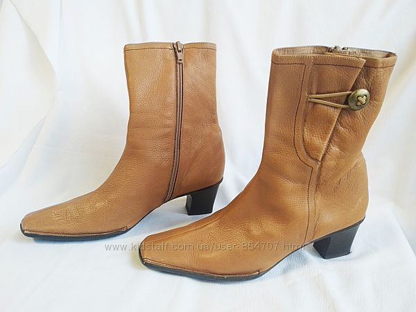 Сапоги женские кожаные демисезонные полусапожки Hispanitas размер 38