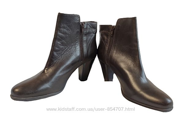 Сапоги женские демисезонные полусапожки кожаные коричневые Jones размер 40
