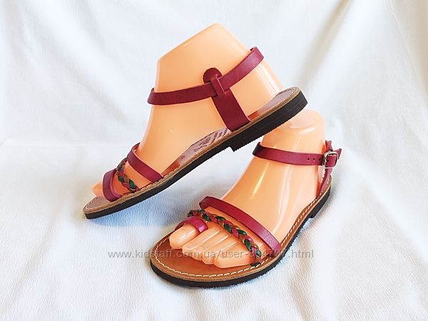 Сандалии женские кожаные малиновые Iris Размер 38, EU39