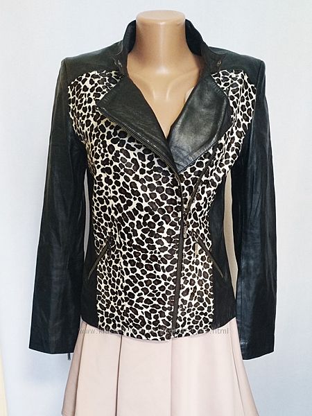 Куртка женская демисезонная кожаная косуха Autograph by M&S Размер 42-44 