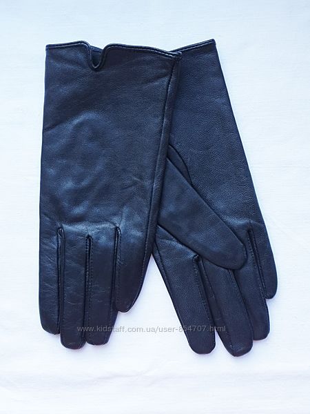 Перчатки женские демисезонные кожаные черные Atmosphere Размер МL