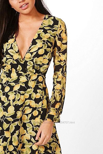 Платье женское милое нарядное с запахом Boohoo Размер 42-46 S, UK10, EU38
