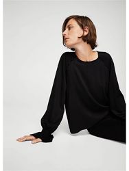 Блуза женская черная стильная casual Mango размер 44, S, UK8