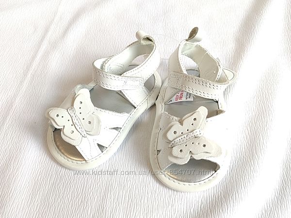 Сандалии детские кожаные белые BHS размер 16, 3-6 мес