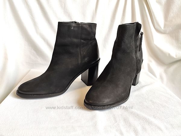 Ботильоны женские демисезонные кожаные черные River Island размер 40, UK7,