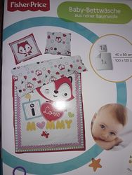 Детское постельное белье fisher-price 4040 см , 100135 см