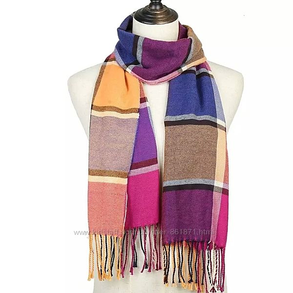 Теплый прямоугольный шарф, 2 цвета, новый