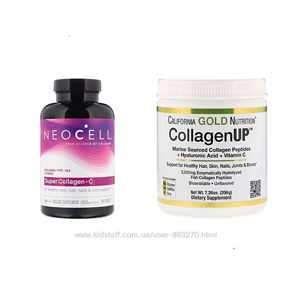 Neocell, Super Collagen Коллаген California Gold Nutrition 