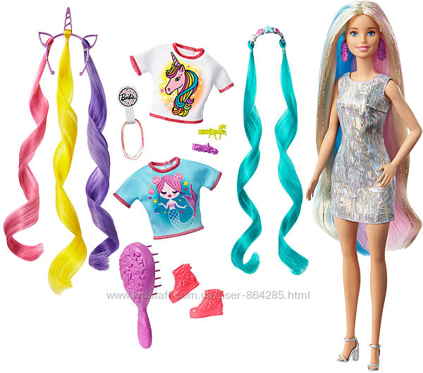 Кукла Barbie Фантазийные образы, единорог, русалка, Mattel. Оригинал.